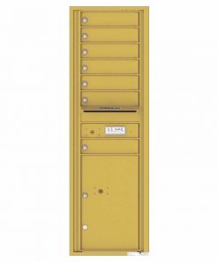 Florence Versatile Front Loading 4C Commercial Mailbox with 7 Tenant Doors and 1 Parcel Lockers 4C15S-07 Gold Speck