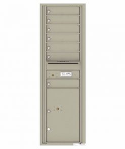 Florence Versatile Front Loading 4C Commercial Mailbox with 7 Tenant Doors and 1 Parcel Lockers 4C15S-07 Postal Grey