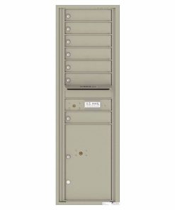 Florence Versatile Front Loading 4C Commercial Mailbox with 7 Tenant Doors and 1 Parcel Lockers 4C15S-07 Postal Grey