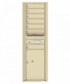Florence Versatile Front Loading 4C Commercial Mailbox with 7 Tenant Doors and 1 Parcel Lockers 4C15S-07 Sandstone