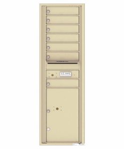 Florence Versatile Front Loading 4C Commercial Mailbox with 7 Tenant Doors and 1 Parcel Lockers 4C15S-07 Sandstone