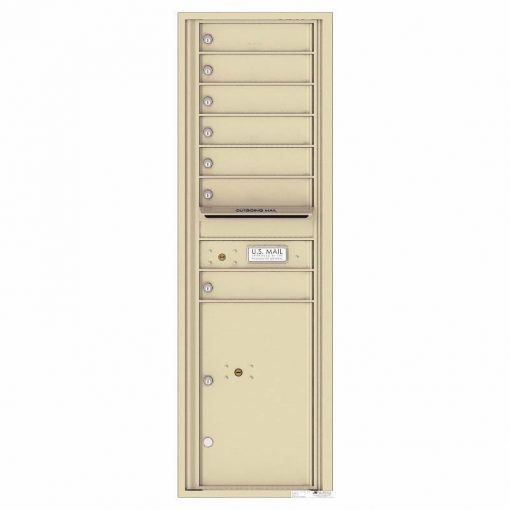 Florence Versatile Front Loading 4C Commercial Mailbox with 7 Tenant Doors and 1 Parcel Lockers 4C15S-07 Sandstone