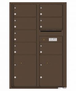 Florence Versatile Front Loading 4C Commercial Mailbox with 7 Tenant Doors and 2 Parcel Lockers 4C13D-07 Antique Bronze