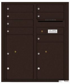 Florence Versatile Front Loading 4C Commercial Mailbox with 7 Tenant Doors and 2 Parcel Lockers 4CADD-07 Dark Bronze