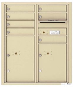Florence Versatile Front Loading 4C Commercial Mailbox with 7 Tenant Doors and 2 Parcel Lockers 4CADD-07 Sandstone