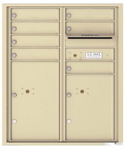 Florence Versatile Front Loading 4C Commercial Mailbox with 7 Tenant Doors and 2 Parcel Lockers 4CADD-07 Sandstone