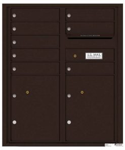 Florence Versatile Front Loading 4C Commercial Mailbox with 8 tenant Doors and 2 Parcel Lockers 4CADD-08 Dark Bornze