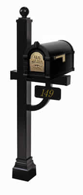 Gaines Eagle Keystone Black with Polished Brass