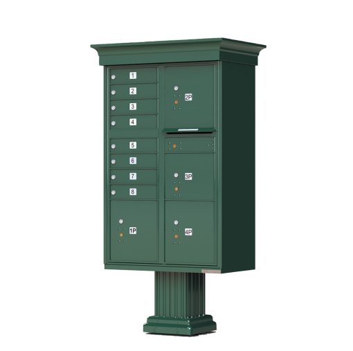 8 Door with 4 Parcel Lockers CBU Green 1570-T6VFG