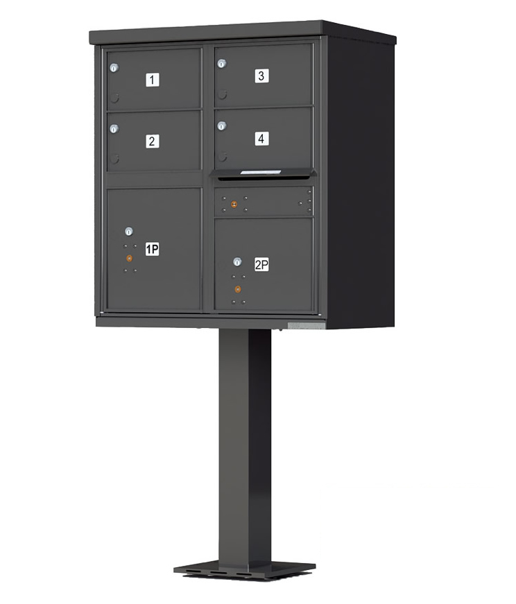 4 Door with 2 Parcel Lockers CBU 1570 Series Dark Bronze