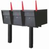 3 Mail Boss High Security Mailboxes with 2 Posts