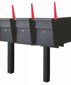 3 Mail Boss High Security Mailboxes with 2 Posts