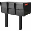 3 Mail Boss Locking Package Master Mailboxes with 2 Posts