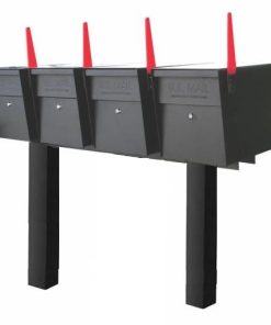 4 Mail Boss High Security. Mailboxes With Posts Black Flag Up 510x510