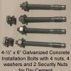 Installation Bolts for Dry Cement