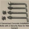 Installation Bolts for Wet Cement